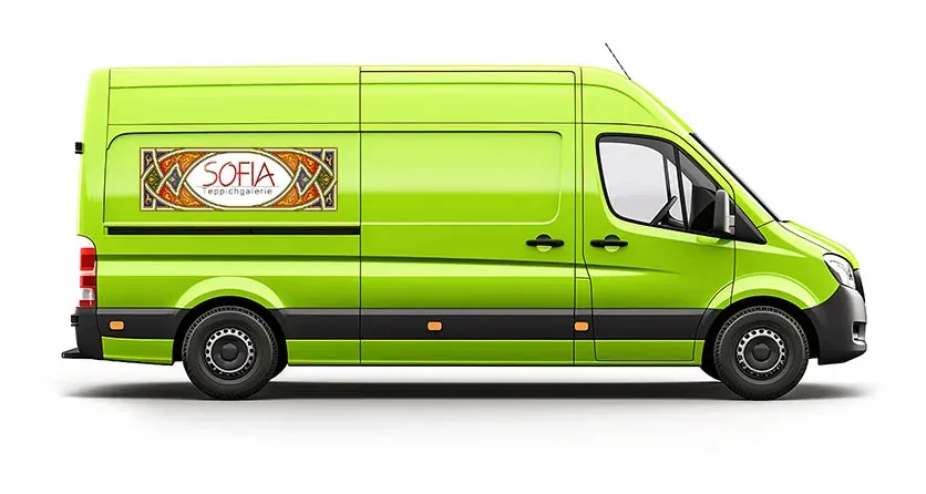 Sofia-Fahrzeug als Illustration des kostenlosen Abholservice