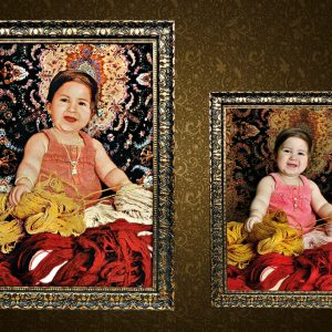 Personalisierter Teppich mit Wunschmotiv – handgeknüpftes Bildmotiv